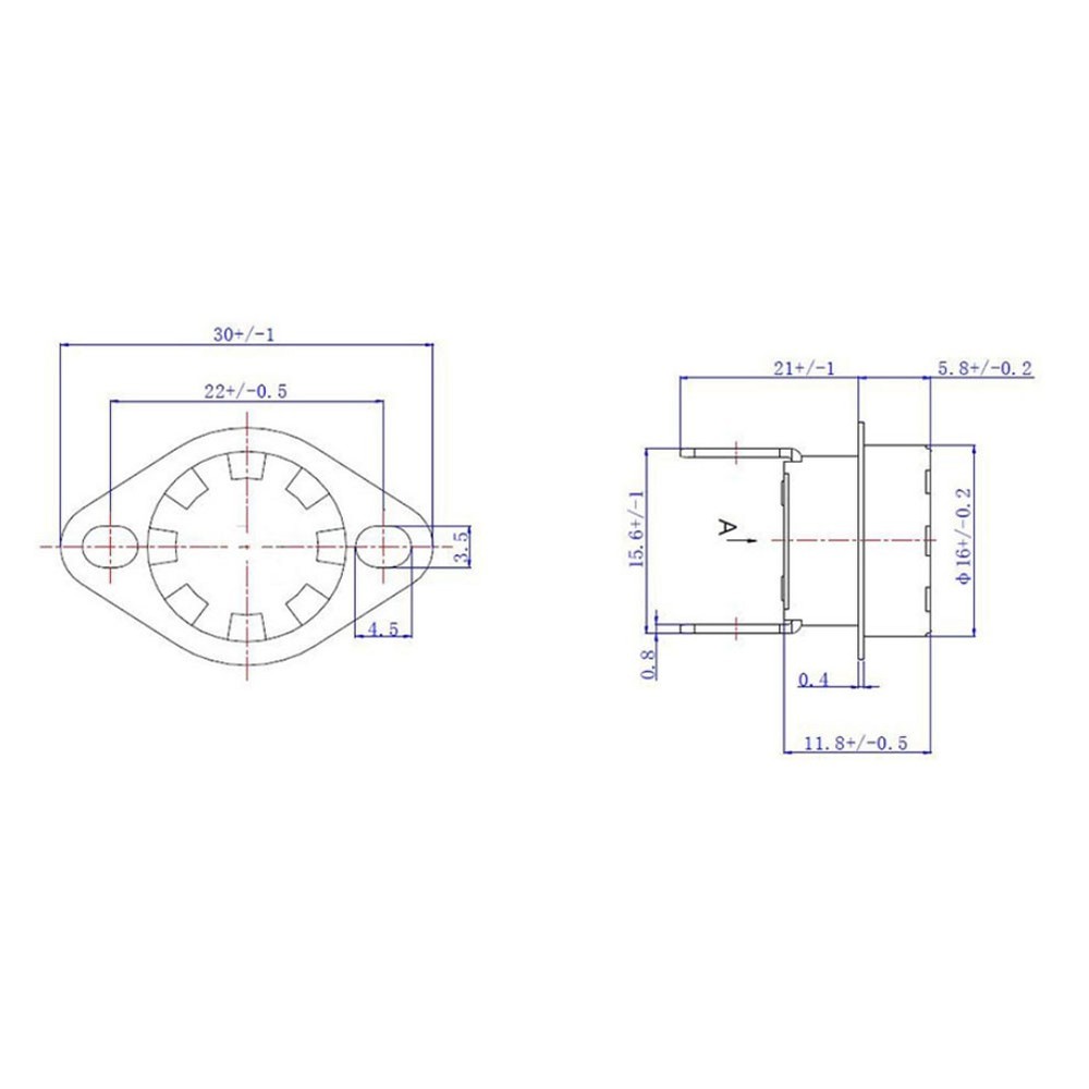 5Pcs KSD301 Switch Temperature Control Thermostat Thermal Switch 250V10A