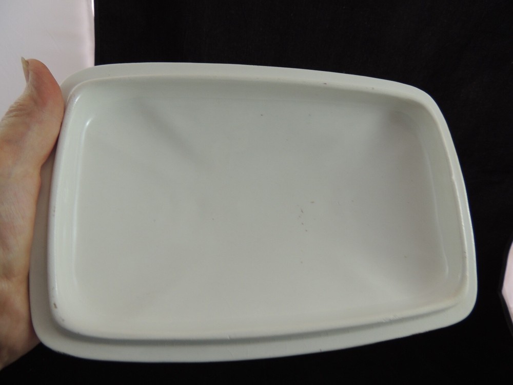 Adamantine China Wheeling Pottery Co Floral Pattern Covered Serving Dish Footed