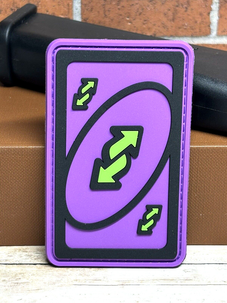 Tactical PVC Patch - Uno Reverse Card Patch -  Purple Uno Reverse Card PVC Patch