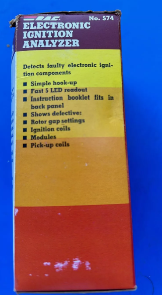 Vintage RAC 1pc ELECTRONIC Ignition ANALYZER Model #574 - Fast Shipping