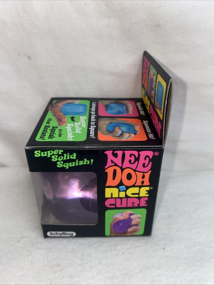 Nee Doh-Nice Cube-Super Solid Squish-Purple-Sealed