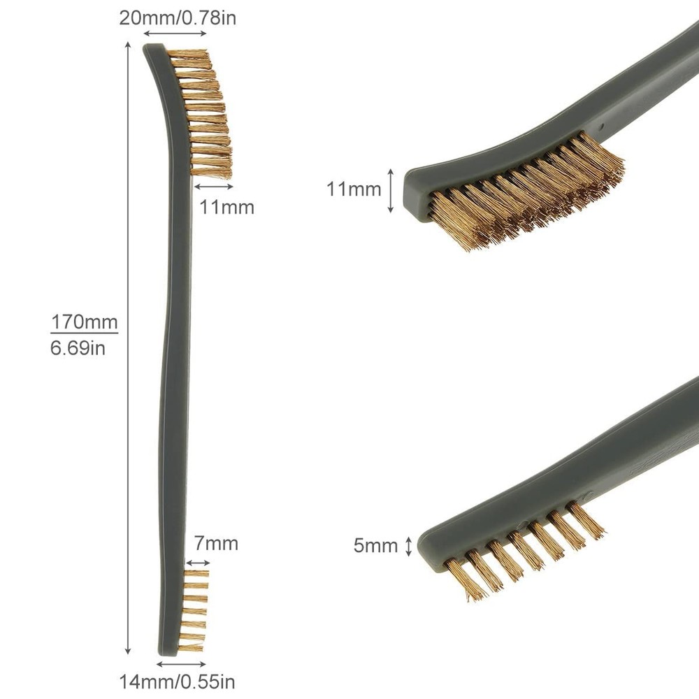 Versatile 3-Piece Wire Brush Set for Efficient Rust and Paint Removal