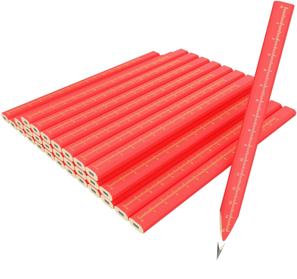 Professional Carpenter Pencils - 29 PCS Construction Pencils Hexagonal Design