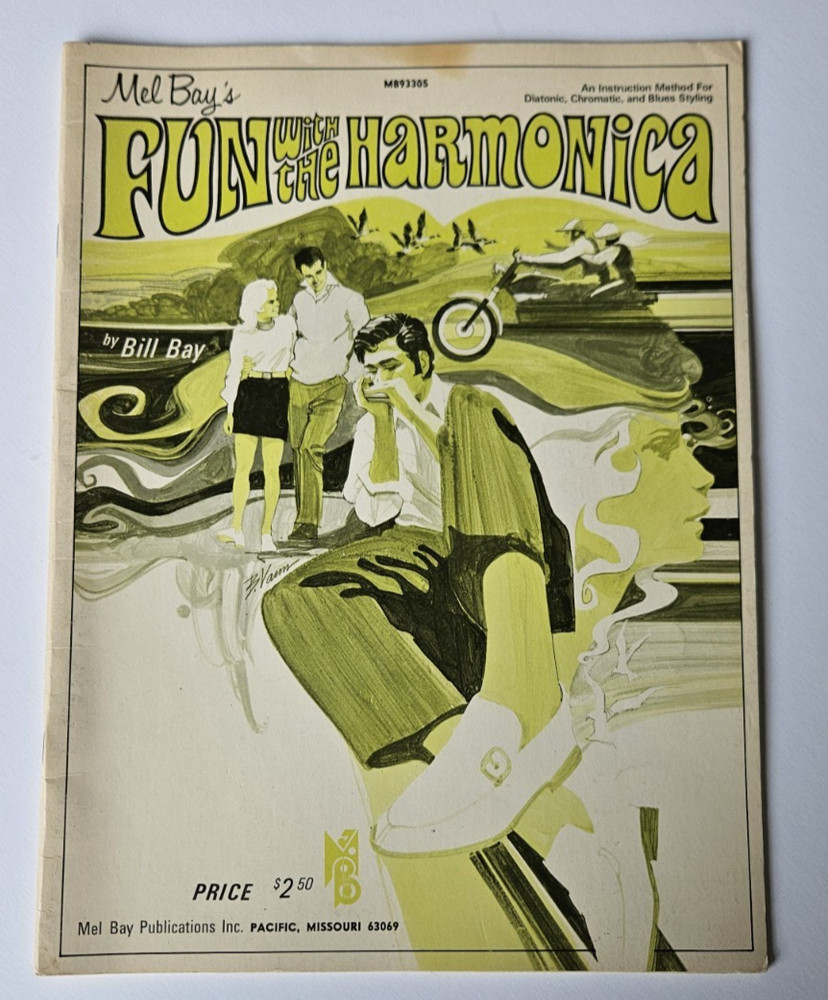 Fun with the Harmonica Mel Bay Instruction Method Blues Styling 1976 Chromatic