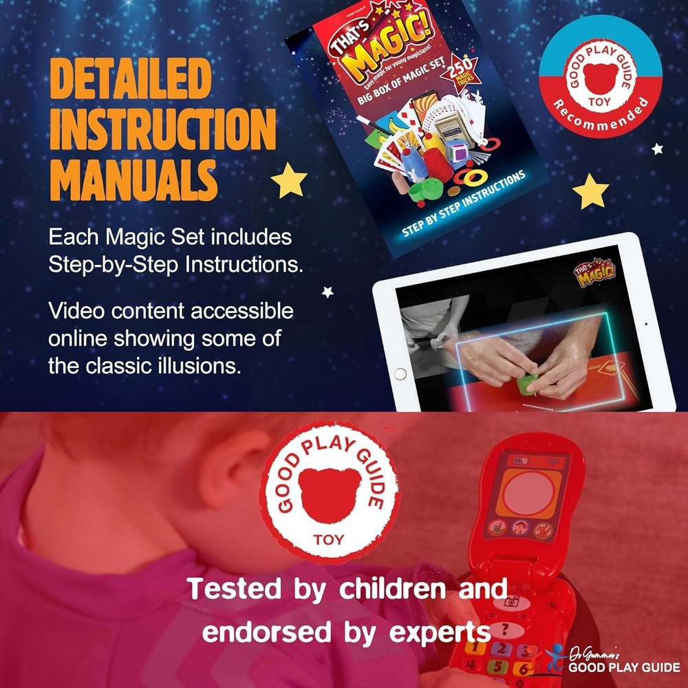 That's Magic Amazing Magic Set 100 Tricks Magic Props and Instructions