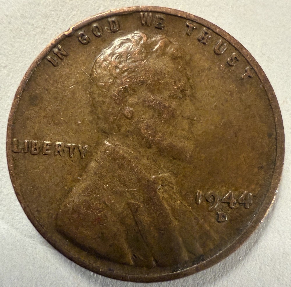 1944 D Lincoln Wheat Penny DDO + Obverse + Reverse Errors  (#517)