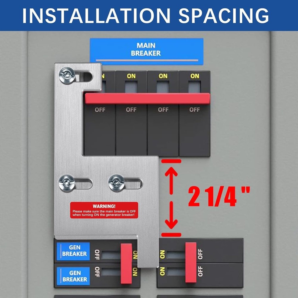 Durable Generator Interlock for GE Vertical Panels 150/200 Amps - Easy Install
