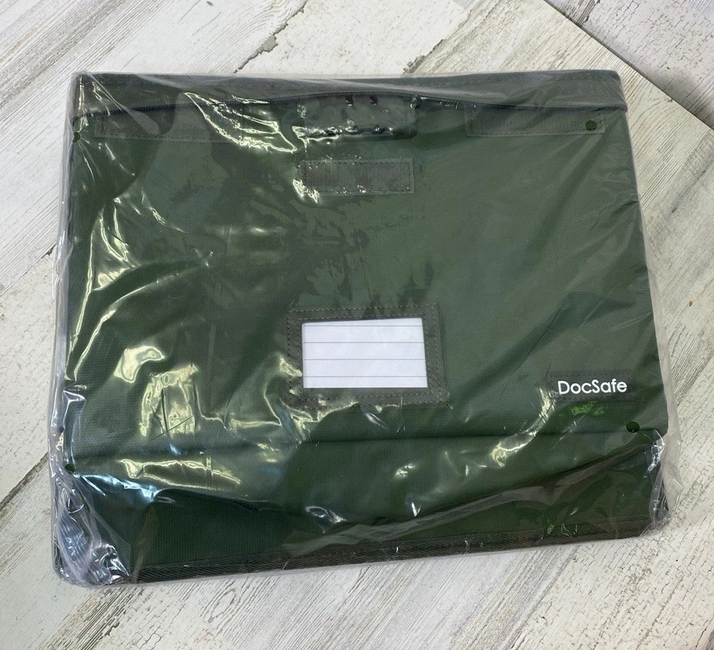 DocSafe Fireproof File Box Document Box with Lock Olive Green NEW in Packaging