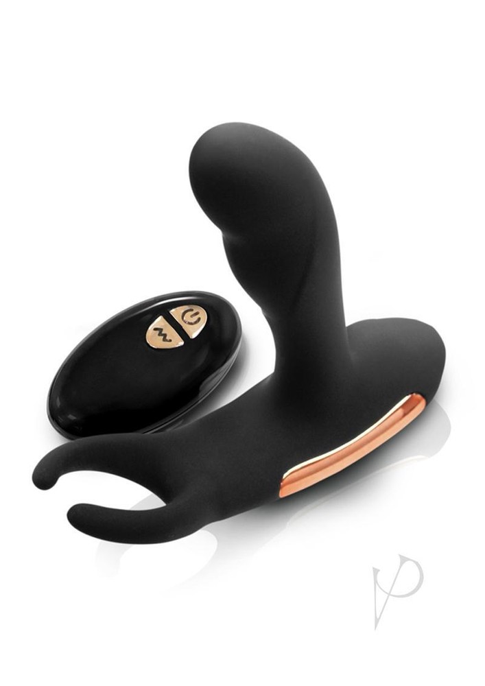 Flexible Silicone Prostate Massager Remote Control Vibrating Warming Stimulator