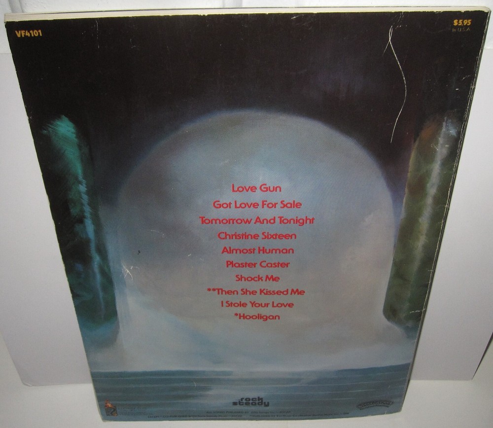 KISS LOVE GUN SONG BOOK 1977 OFFICIAL AUCOIN CASABLANCA VINTAGE GENE SIMMONS