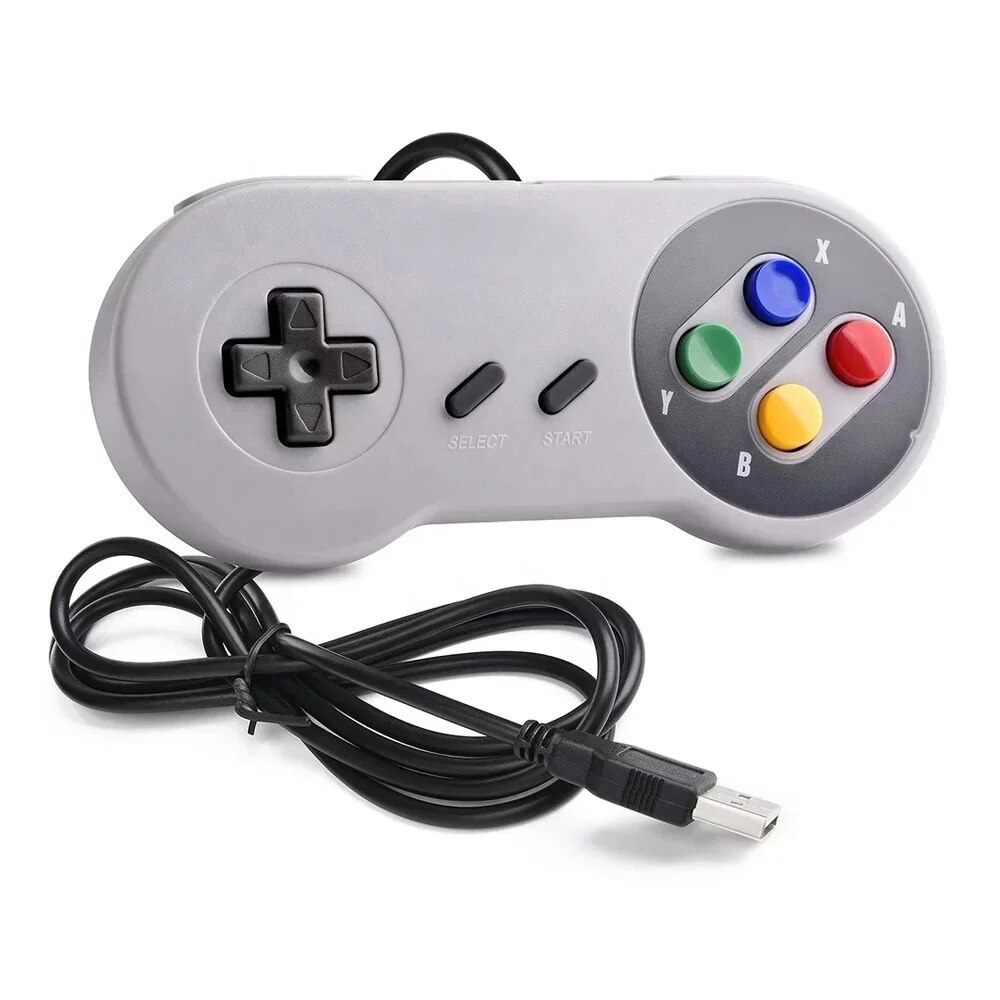 Super Snes Usb Controller Gamepad For PC Notebook Video Games Console Retro