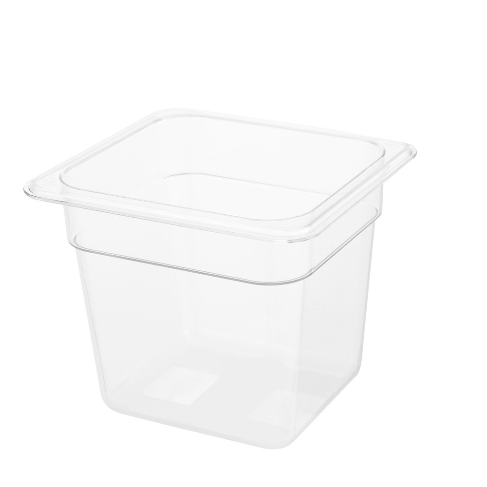 8pcs Large Capacity PC 1/6 Food Pan Rectangular Food Storage Container -40-212℉
