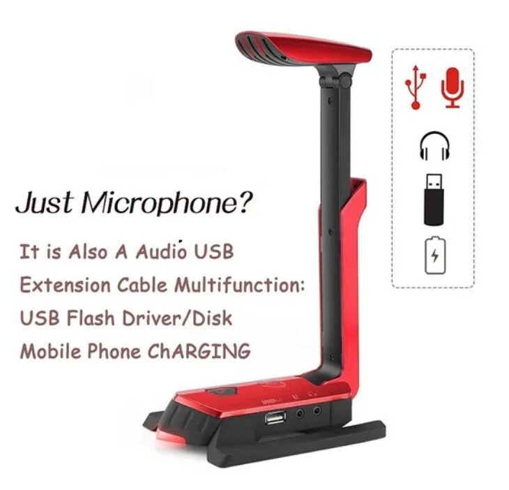 Multifunctional Desktop USB Microphone for PC, Laptop,PS4 Gaming Chatting Record