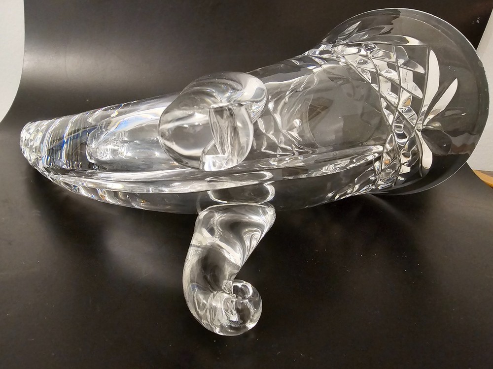 Crystal Cornucopia Heavy Vase