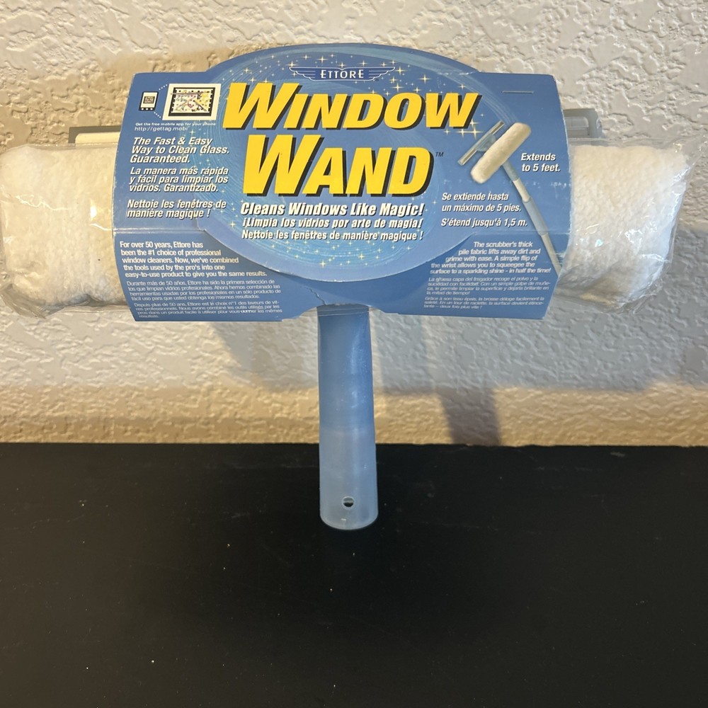 Ettore Window Wand Rubber Window Squeegee - Squeegee + Mop ONLY