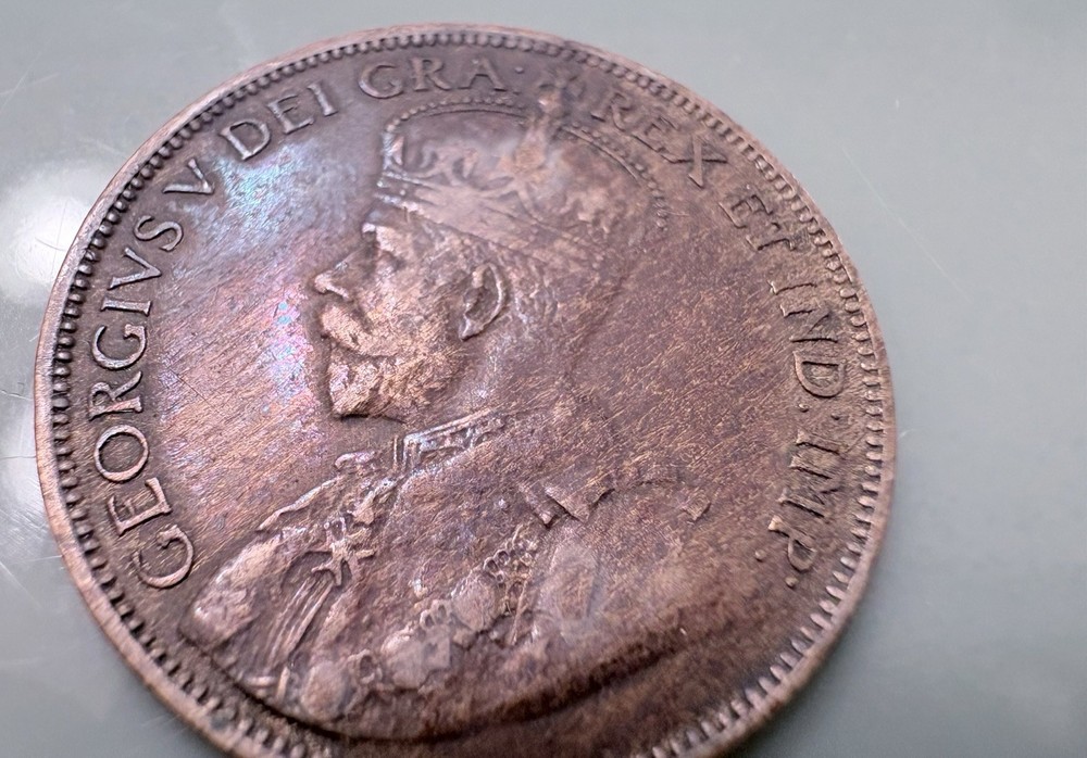 1918 Canada Large Cent Coin High Grade Slight Toning