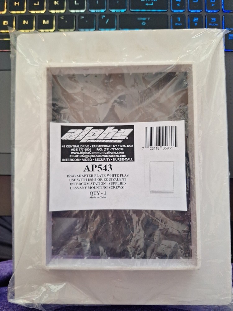 Alpha Communications AP543 TekTone Adapter Intercom Plate