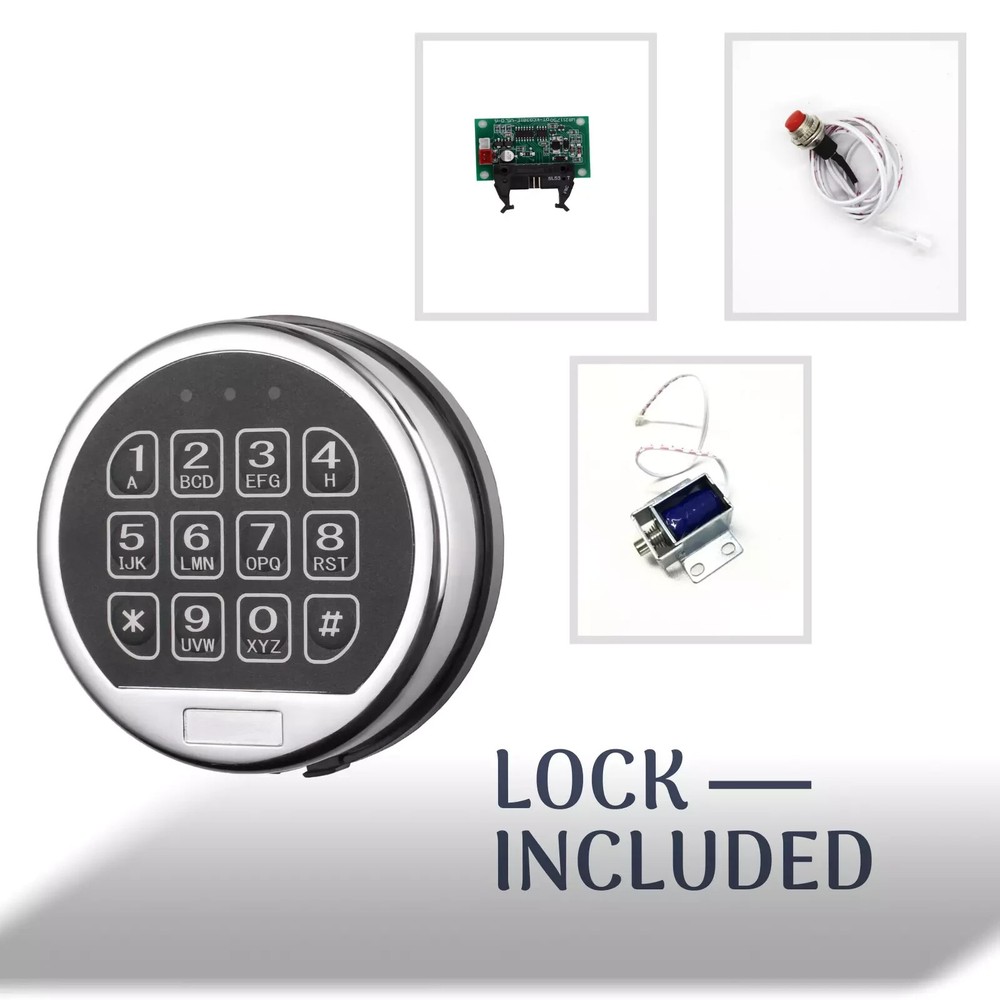 High quality Gun Safe Lock Replacement Chrome Keypad With Solenoid Lock