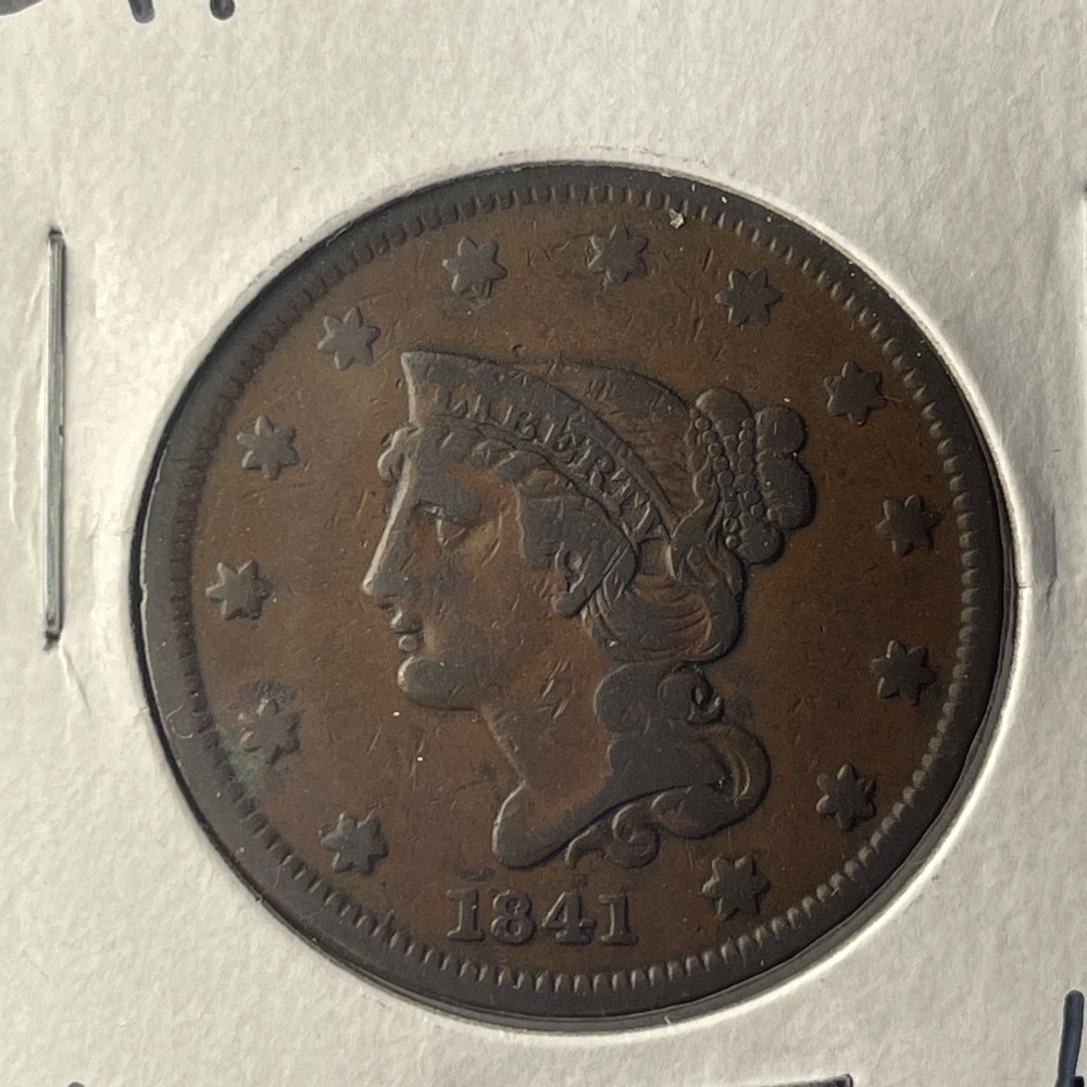 BETTER DATE 1841 LARGE CENT NICE FINE++ Condition XX464