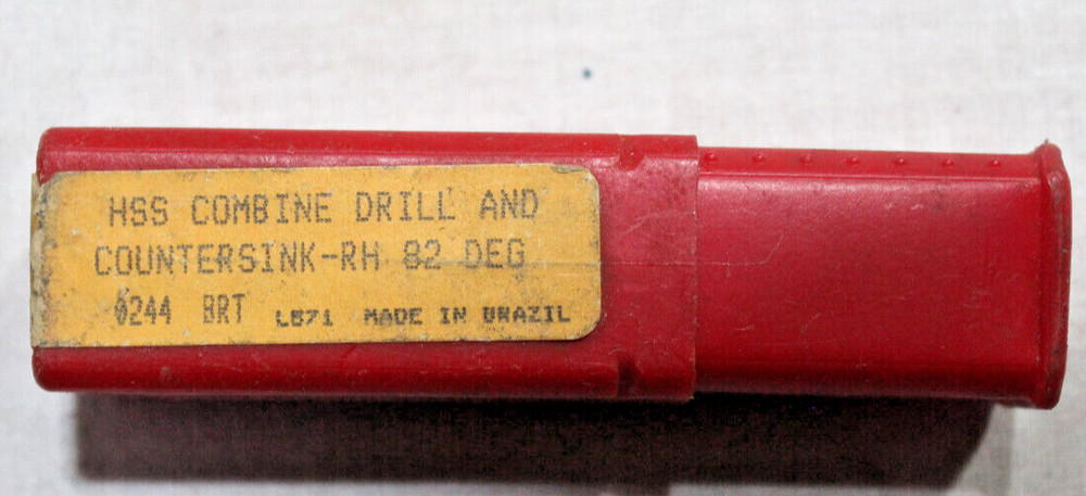 COMBINE DRILL AND COUNTERSINK #8 HSS 82 DEGREE NEW