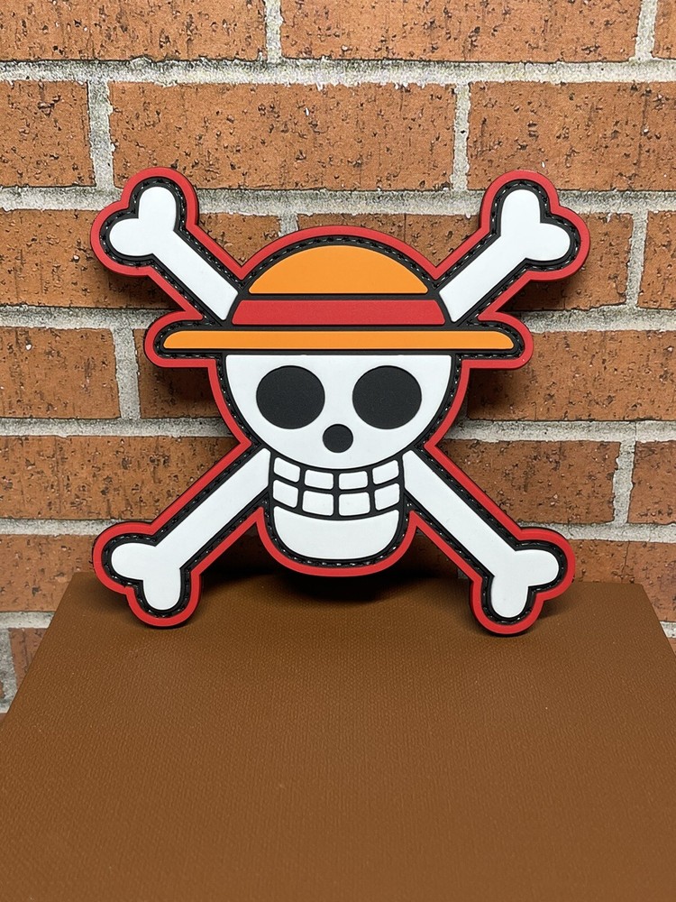 Tactical PVC Patch - Straw Hat Skull Patch - Morale Funny Cross Bones Patch