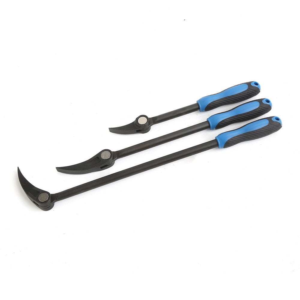 8" 12" 16" HSS Indexable Pry Bar Set, 11-Position Adjustable Angle Pry Bars 3pc