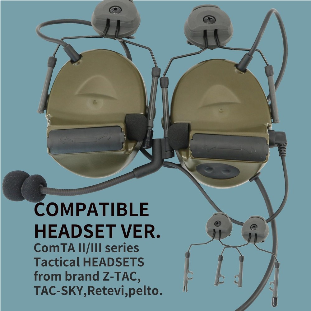 Hearangel COM Rail Adapter Mouting Adapter Compatible with COMTAC Headsets &