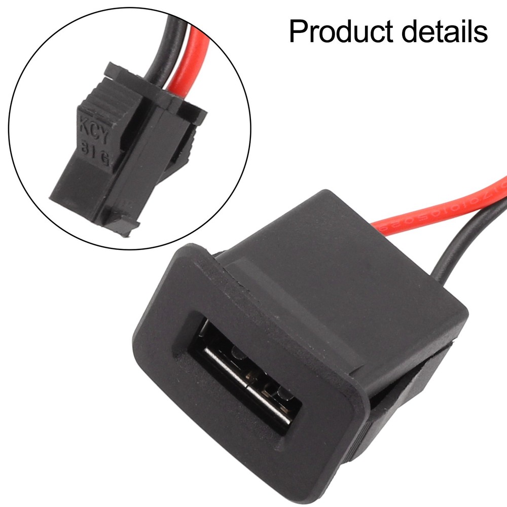 Quick and Easy Installation USB Female Base 2P Socket for All Vehicles