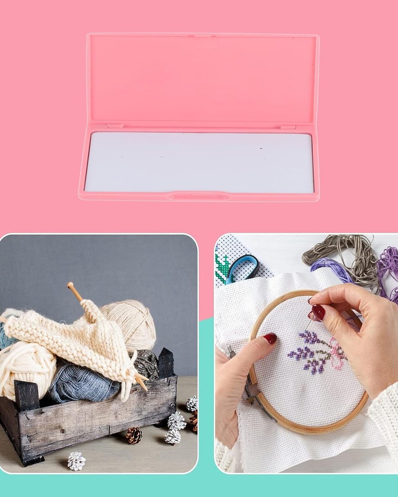 Needle Storage Case, Rectangle Keeper Cross Stitch Manual DIY pink