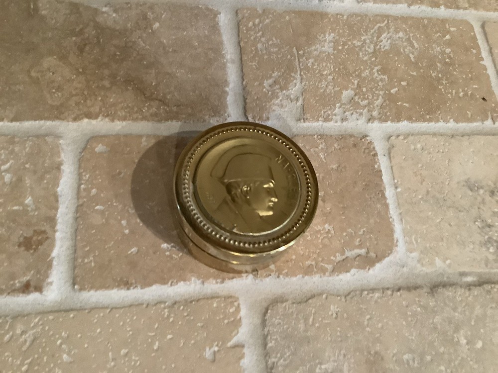 Vintage Napoleon Brass Decor Thermometer
