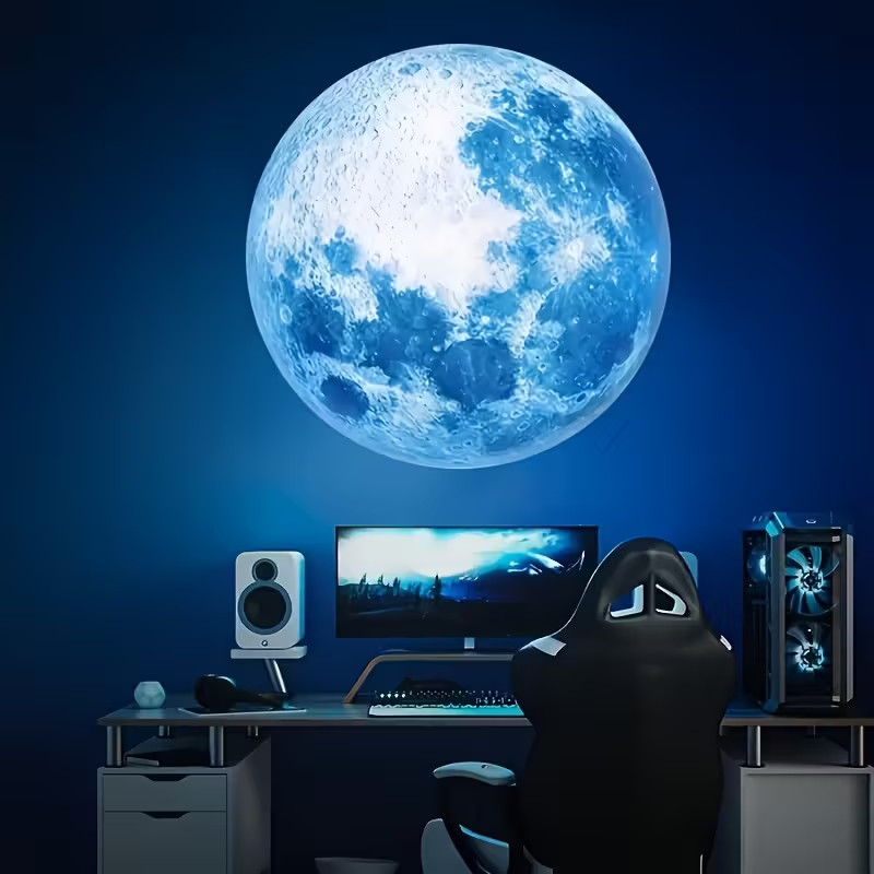 USB Moon Earth Projector Light Ceiling Night Lamp Home Atmosphere Decor Hot USA