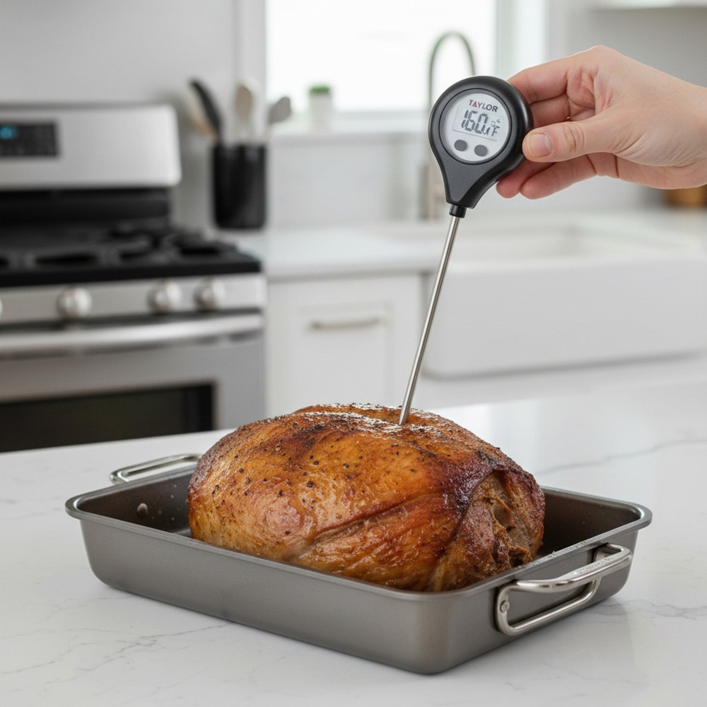 Taylor Digital Instant Read TruTemp Rotating Display Thermometer - Black