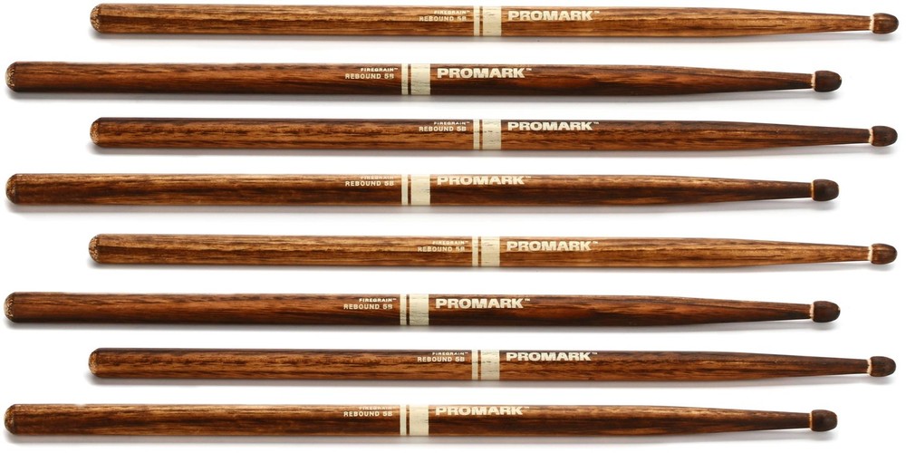 Promark FireGrain Drumsticks - Rebound 5B - 4-pack