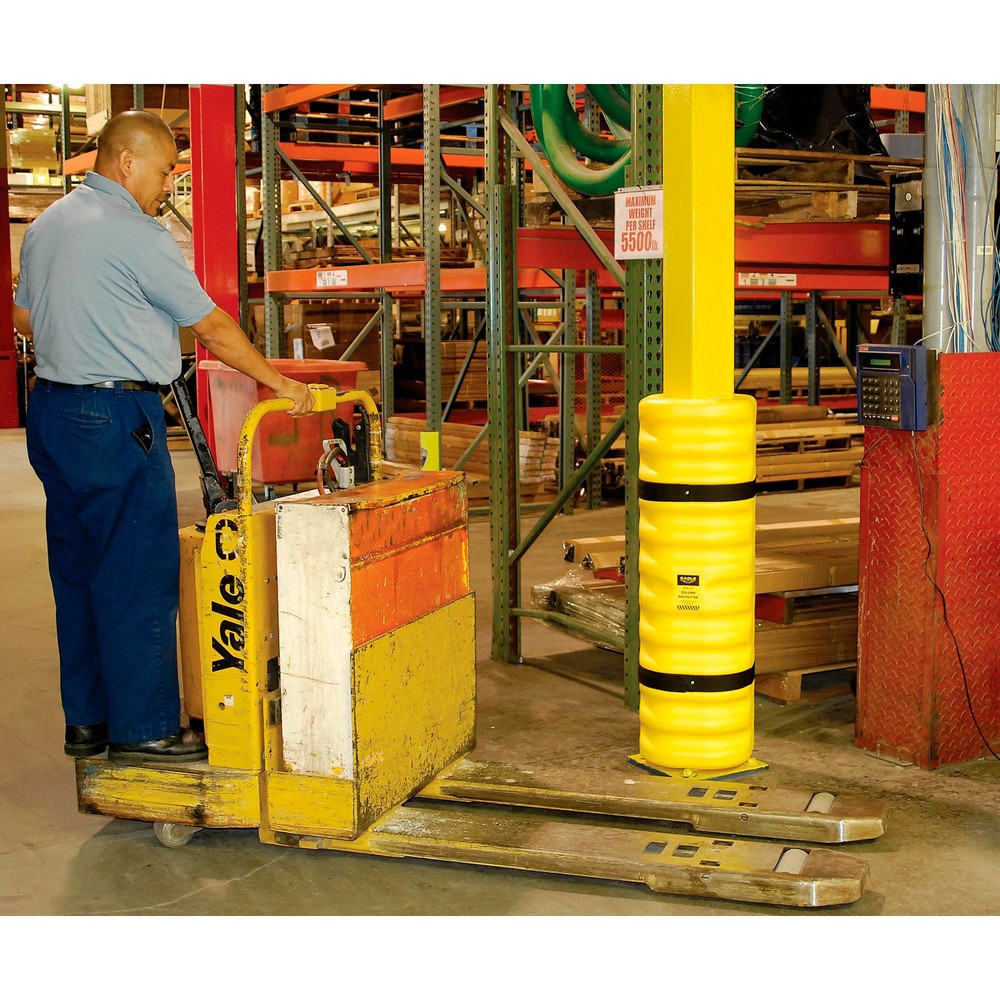 Narrow Column Protector 4"- 6" Column Opening 13"O.D. x 42"H Yellow Eagle1704
