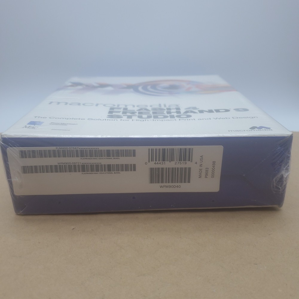 Macromedia Flash 4 & FreeHand 9 Studio – Education Version (PC/Mac) – Sealed