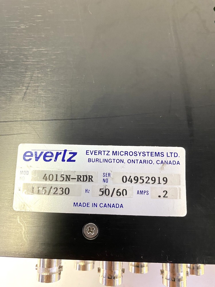 EVERTZ MODEL 4015 NK-RDR FILM FOOTAGE ENCODER