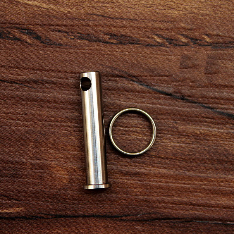 Titanium EDC Flashlight Tail Rope Knife Key Ring Zipper Head Pendant Chain