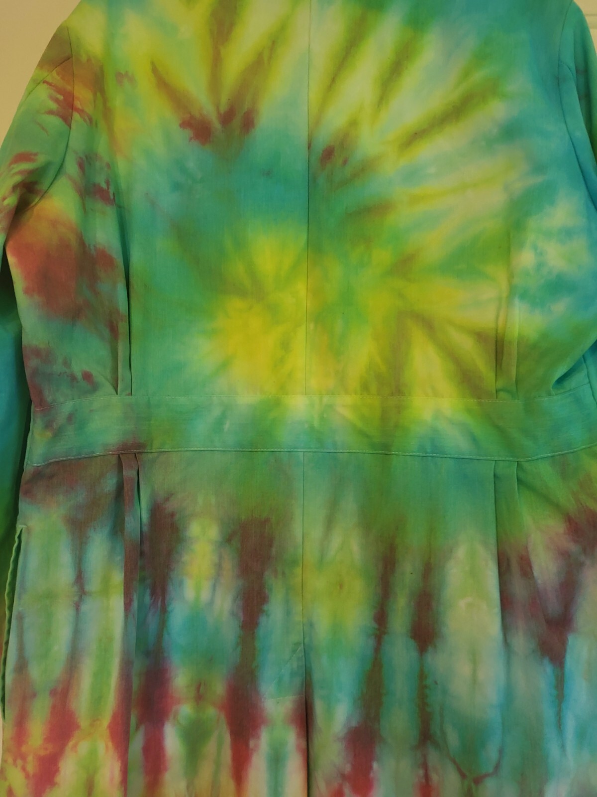SALE Quality Landau Tye Dye Lab Coat Men's Large Sz 48 65% Polyester 35% Cotton