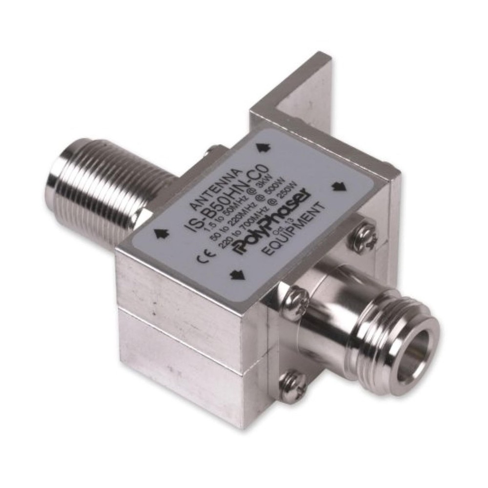 Lightning Arrestor Surge Protector Bulkhead / Bracket , DC Block - Polyphaser...