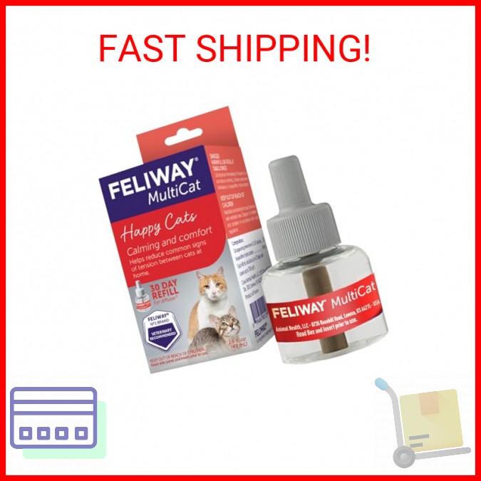 FELIWAY® MultiCat 30 Day Cat Calming Refill for Pheromone Diffuser, 48ml - 1x 30