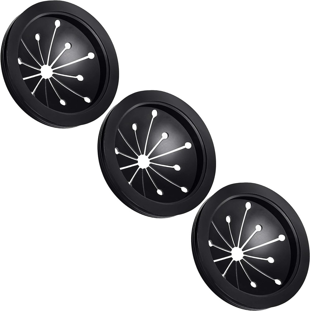 3 Pcs Garbage Disposal Splash Guards Sink Baffle 3, Black