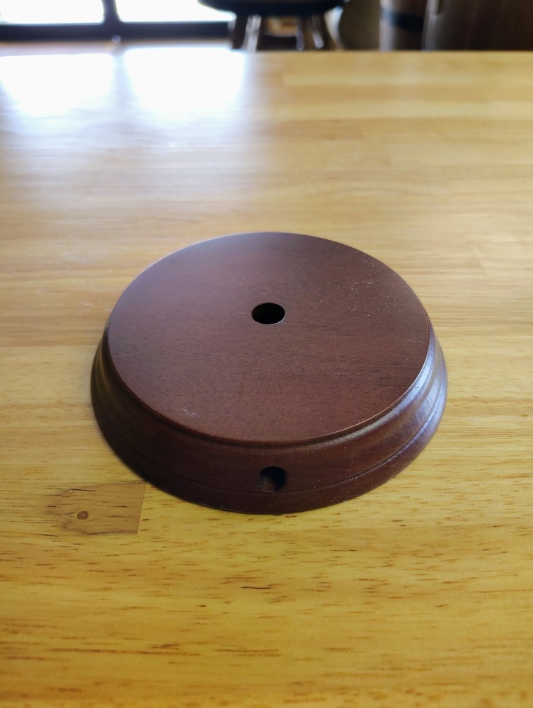 Walnut Finish 5" Lamp Base Wood