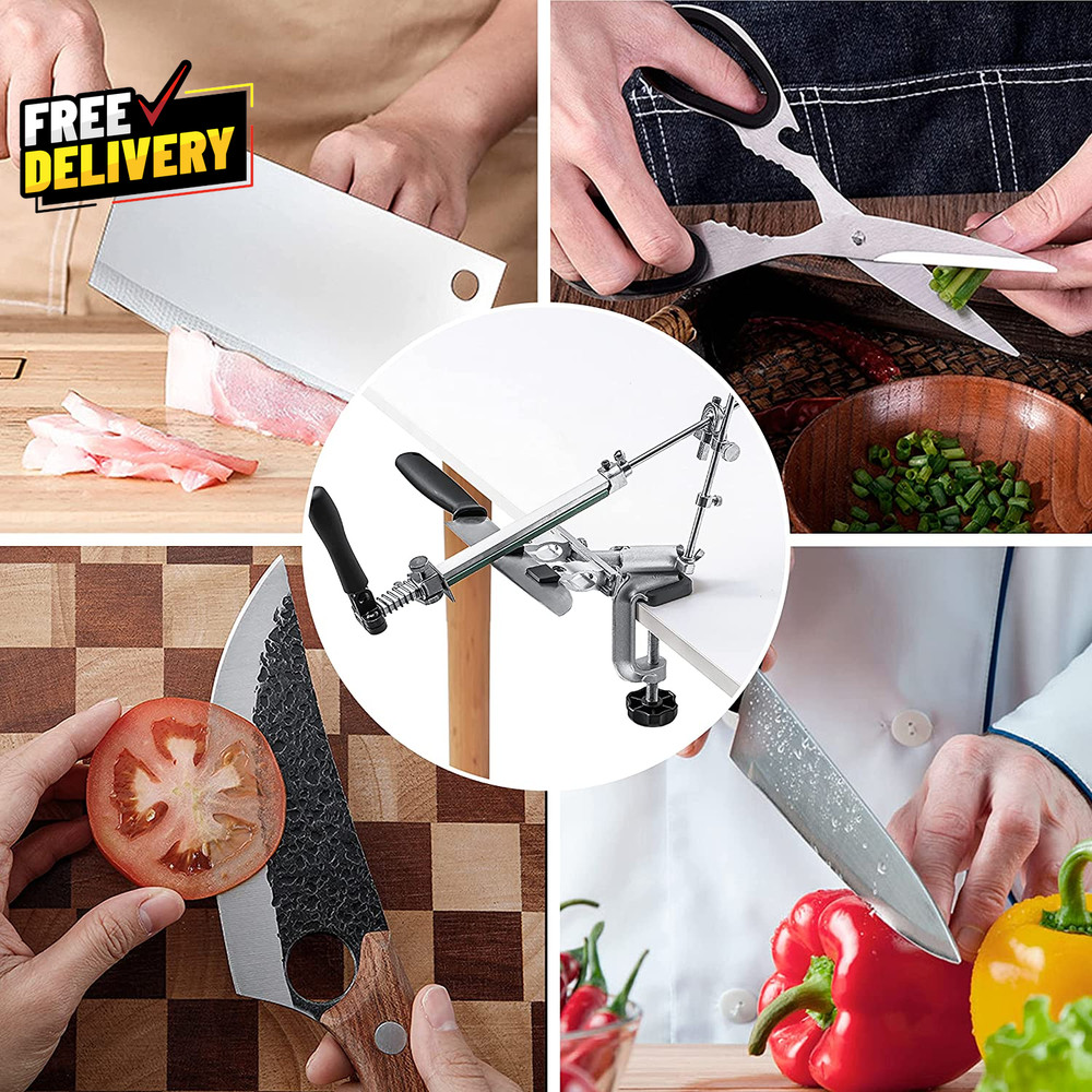 Sharpener Professional Kitchen Set with 10 Whetstones 360° Rotation RX-009…