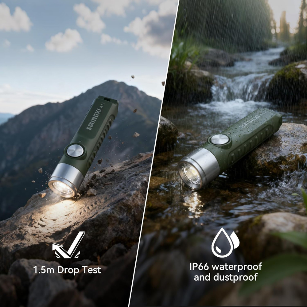 A11 Rechargeable Keychain Flashlight -Pocket Mini Flashlight,Key-Chain 500 High