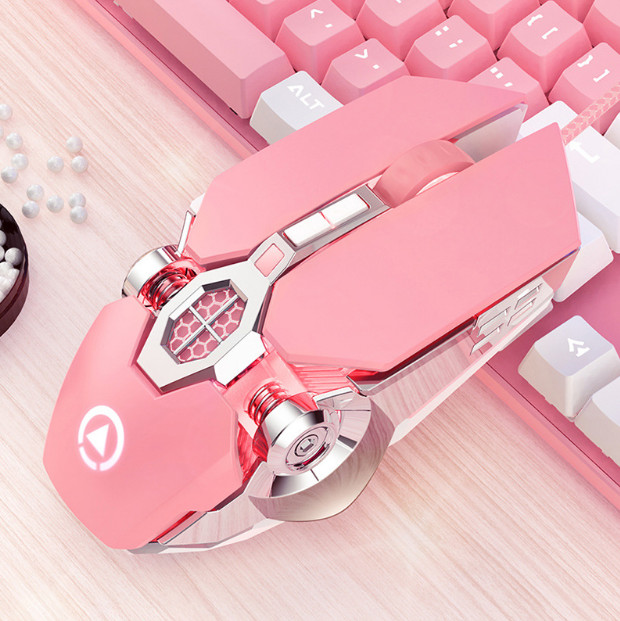 Pink mouse luminous wired cute mechanical E-sports mouse computer accessories
