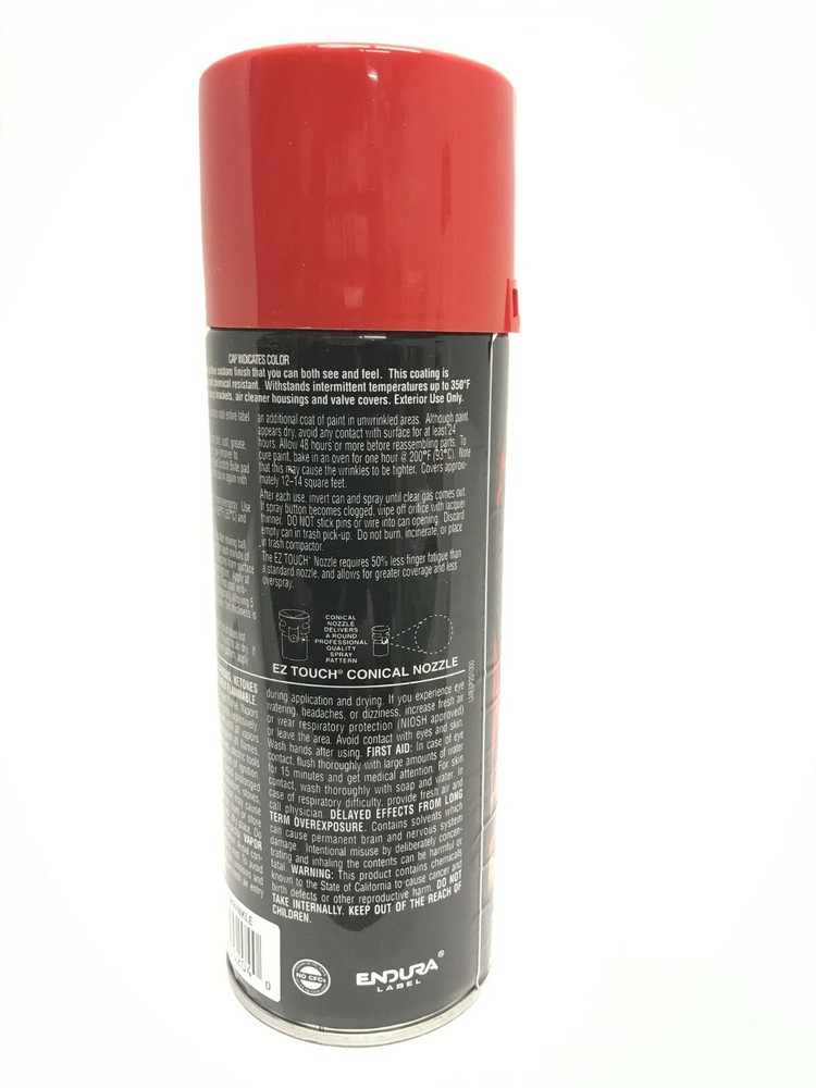 VHT SP204-6 PACK RED High Temperature Wrinkle Finish Durable Texture Coating