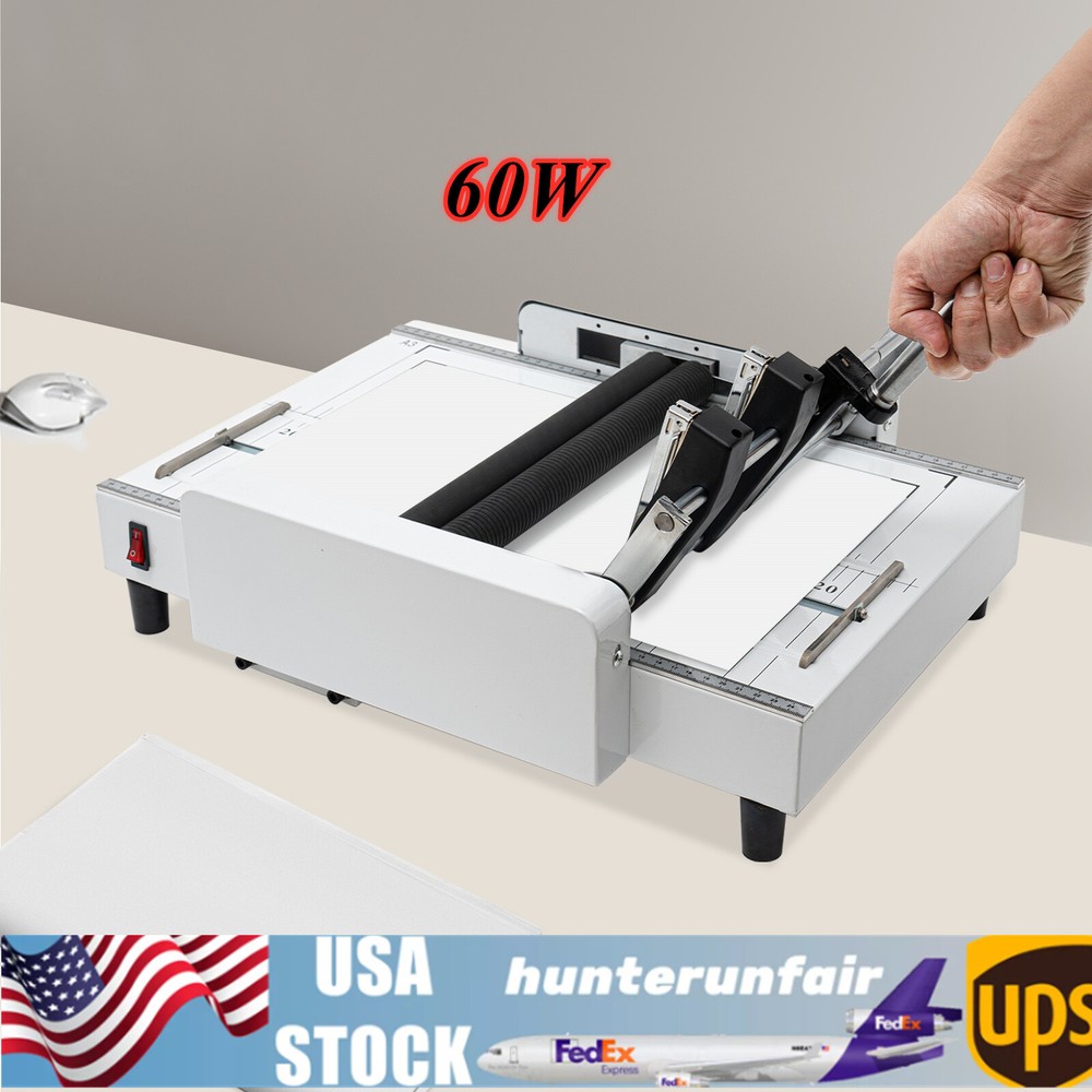 A3 Booklet Folding Binding Machine Paper Stapling Making Book Stapler 110V 60W