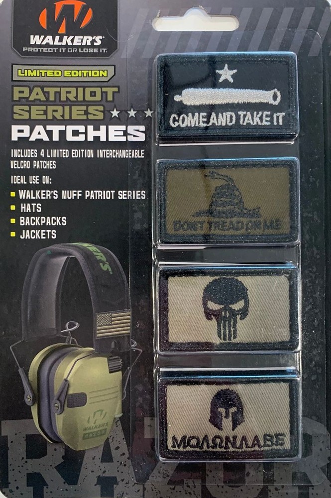 Walker's PATRIOT PATCH KIT - 4 ASSORTED PATCHES (MOAONA ABE VERSION)