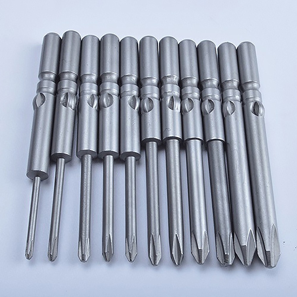 10x PH00-2 Phillips Head Screwdriver Bits High Torque Insert Driver Round Shank