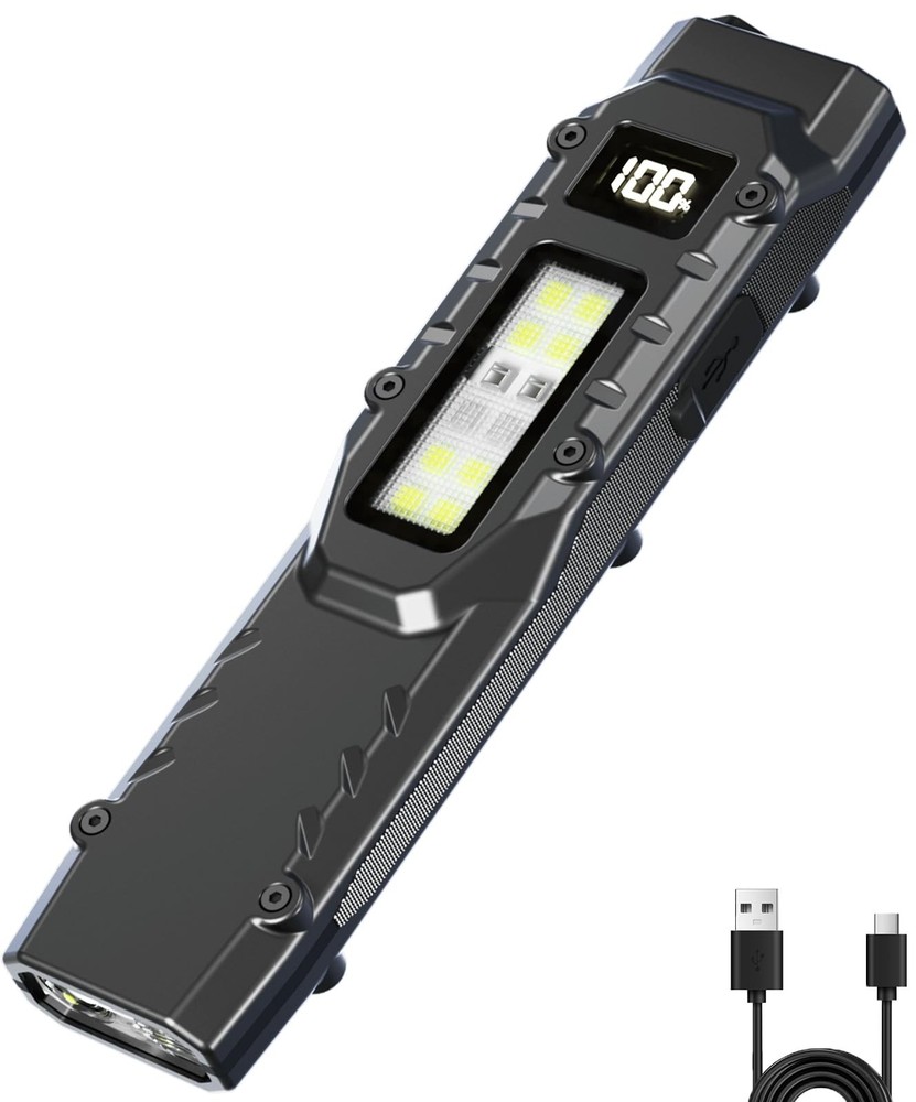 EDC tactical flashlight DT007, compact 7-speed pocket LED flashlight -1500LM